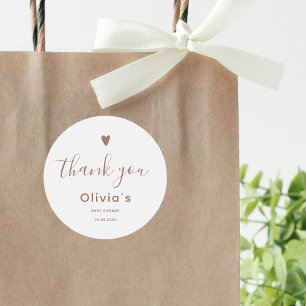 Adesivo Oh Baby Bege Obrigado