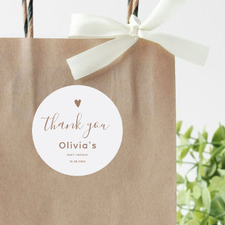 Adesivo Oh Baby Bege Obrigado