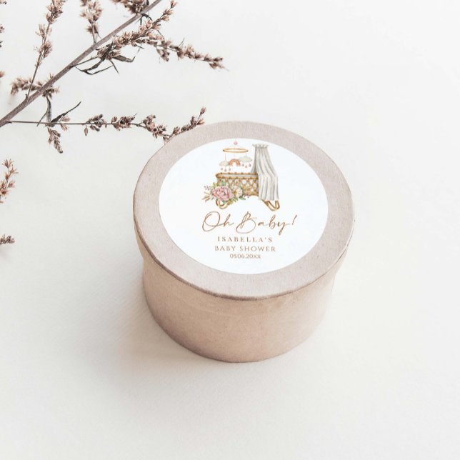 Adesivo Oh Baby Boho Floral Crib Chá de fraldas Bassinet (Criador carregado)