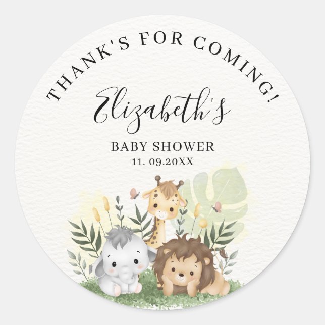 Adesivo Oh Baby Jungle Baby Shower Boy (Frente)