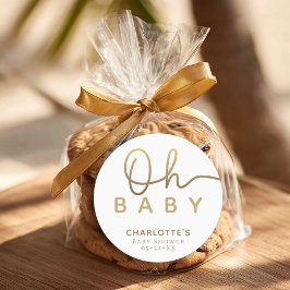 Adesivo Oh Baby Little Pearl Ocean Baby Shower Favor 