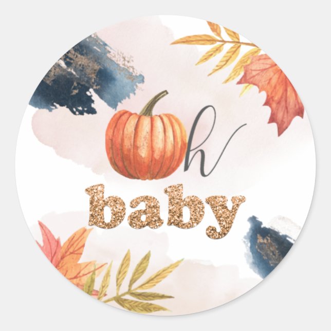 Adesivo Oh Baby Little Pumpkin Chá de fraldas Stick (Frente)