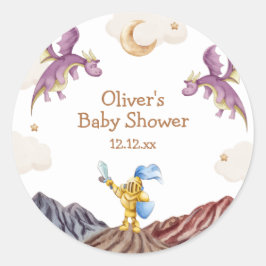 Adesivo Oh Baby Medieval Fairytale Dragon Boy Chá de frald