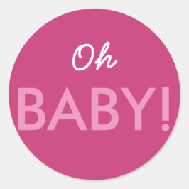 Adesivo Oh Baby Modern Pink ou Blue Chá de fraldas Sprinkl