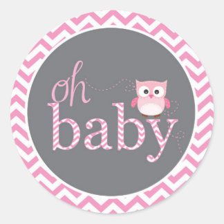 Adesivo Oh Baby Pink Chevron Own Chá Sticker