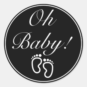 Adesivo OH BABY Preto Branco Moderno Minimalista