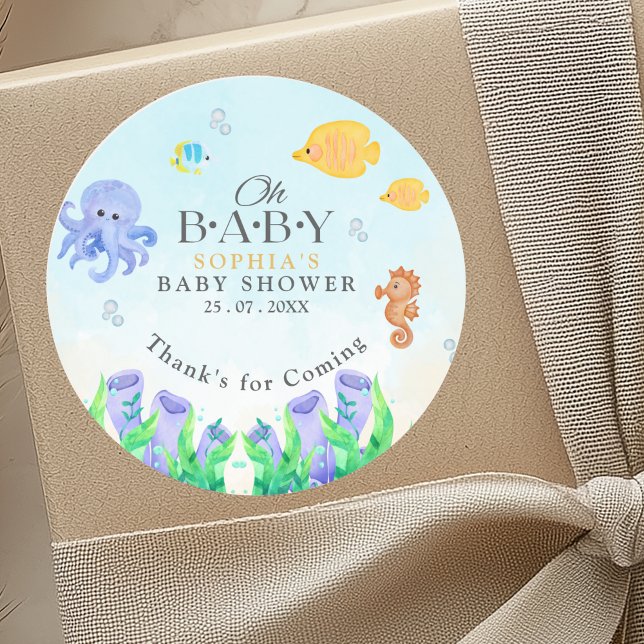 Adesivo Oh Baby Under Sea Baby Shower (Criador carregado)