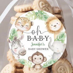 Adesivo Oh Bebê Jungle Baby Shower Animais da Savana