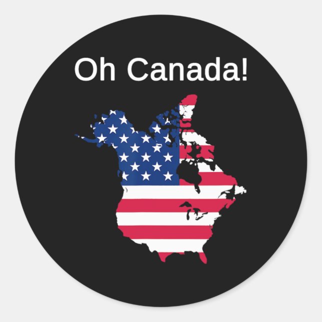 Adesivo Oh Canadá! Cotações Engraçadas (Frente)