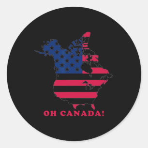 Adesivo Oh Canadá, The 51 State Funny Trump No Canadá 2025