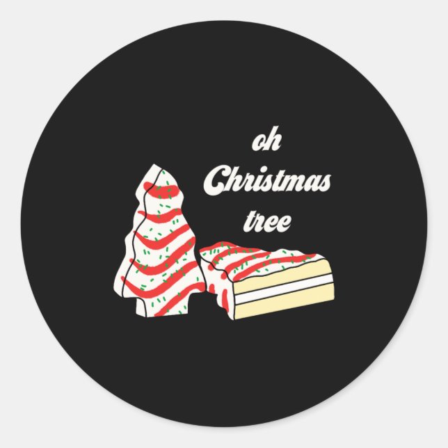 Adesivo Oh Christmas Tree Cakes Debbie Funny Christmas Sna (Frente)