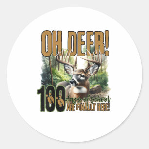 Adesivo Oh Deer 100 Dias De Escola Celebração De Caça Ao V