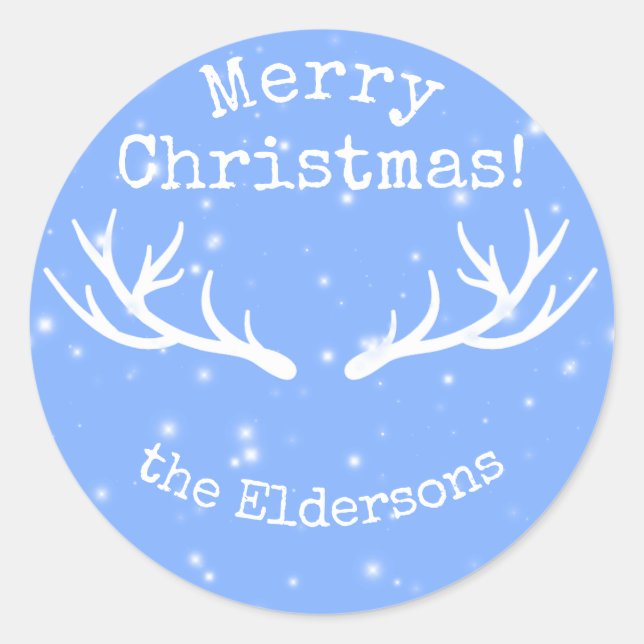 Adesivo Oh Deer, é Natal - Pinheiros Feriados (Frente)