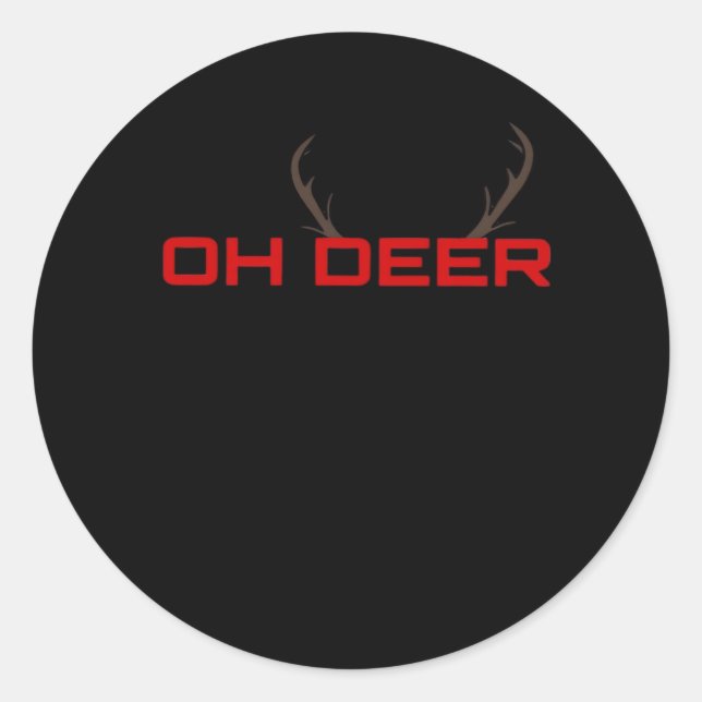 Adesivo Oh Deer Minimal Estética Vibração  (Frente)