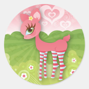 Adesivo Oh Deer! Pink Love Stickers