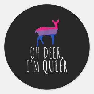 Adesivo Oh Deer Queer Orgulho Bissexual Orgulho Gay Lésbic