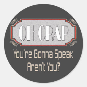 Adesivo Oh excremento