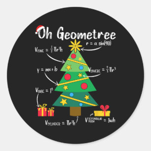 Adesivo Oh geometria geométrica da árvore de natal diverti