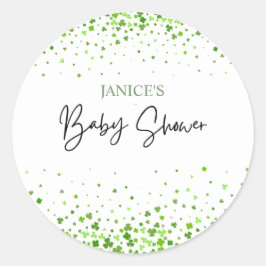 Adesivo Oh Girl St. Patrick's Day Baby Shower Green