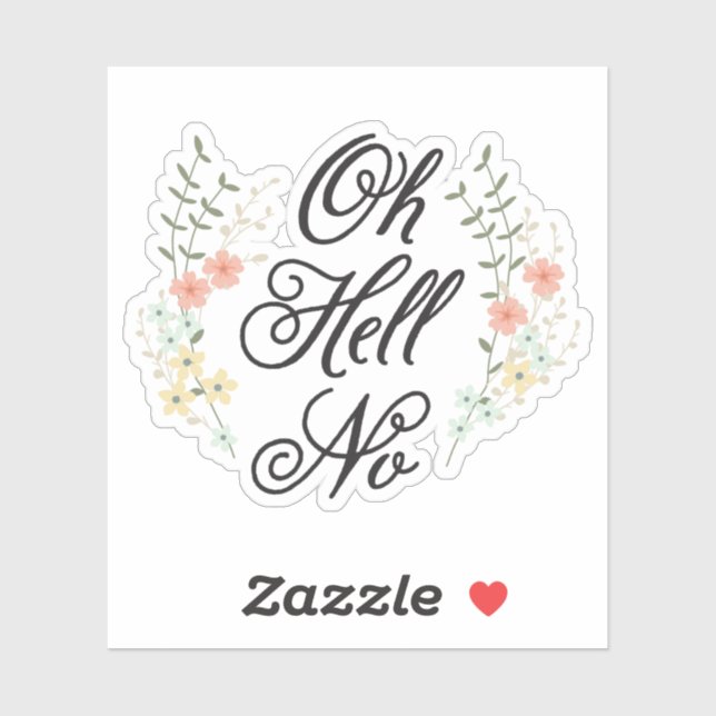 Adesivo Oh Inferno Não (Folha)
