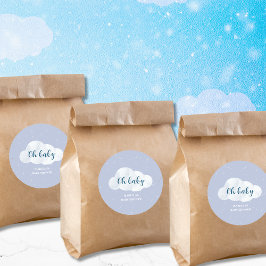 Adesivo Oh Menino Azul Nuvens Azuis Chá de fraldas das Est