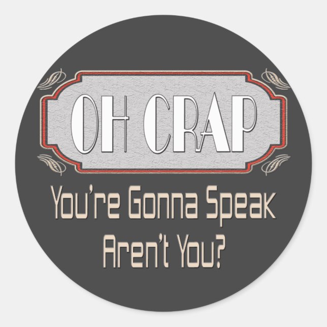 Adesivo Oh, merda (Frente)