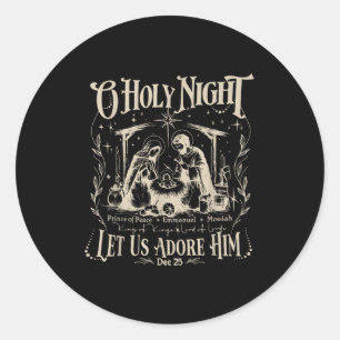 Adesivo Oh Noite Santa Vamos Adorá-Lo Natal Cristão