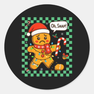 Adesivo Oh, Pão de Gingerência Homem Natal Crianças Adulta