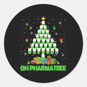 Adesivo Oh Pharmatree Árvore de Natal Farmácia Medicamento