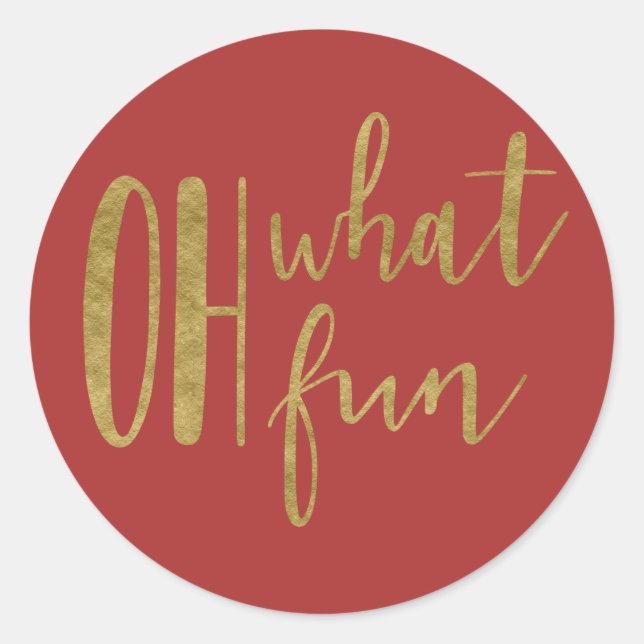 Adesivo OH, QUE DIVERTIDA Festa de Natal DE Férias QUALQUE (Frente)