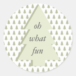 Adesivo Oh, Que Padrão De Árvore De Natal Divertido Sage V