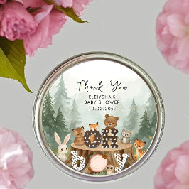 Adesivo Oh, Rapaz Woodland Safari Animais Obrigado