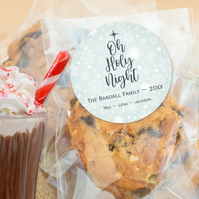 Adesivo Oh Santa Noite Personalizada Natal Religioso (Oh Holy Night Custom Religious Christmas Sticker)