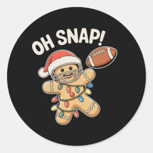 Adesivo Oh Snap Biscoito de Gengibre Futebol Natal Xmas Es