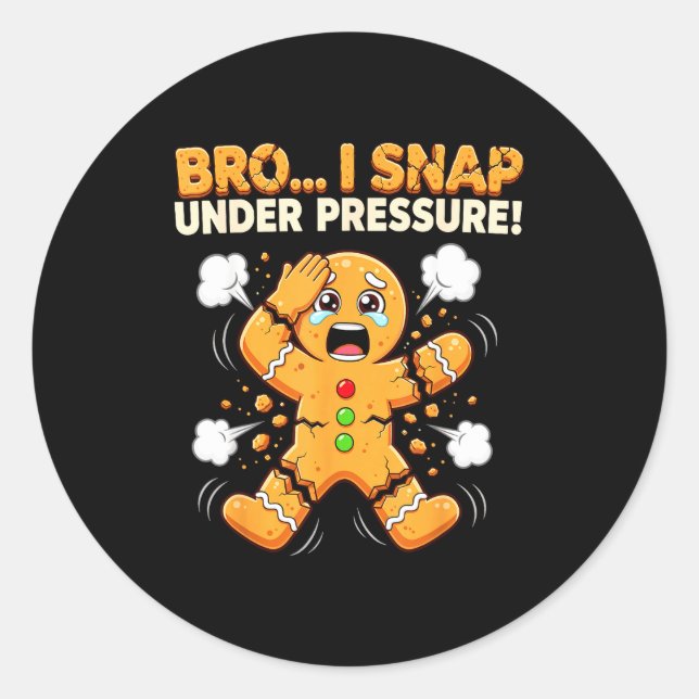 Adesivo Oh Snap Gingerbread Man Cookies I Snap Under Press (Frente)