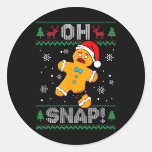 Adesivo Oh Snap Gingercake Homem de Natal Cookie Feia