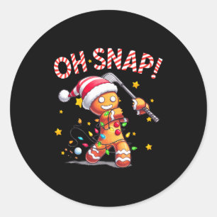 Adesivo Oh Snap Homemem de gengibre Natal Golfista Golfe N