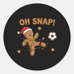 Adesivo Oh Snap Homemem de Pão de Gengibre Natal Futebol