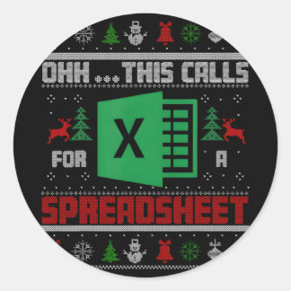 Adesivo Oh This Calls For A Spreadsheet Christmas Sweater