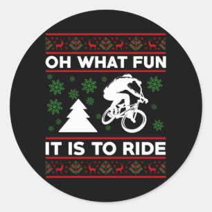 Adesivo Oh What Fun It Is To Ride Bicycle Christmas