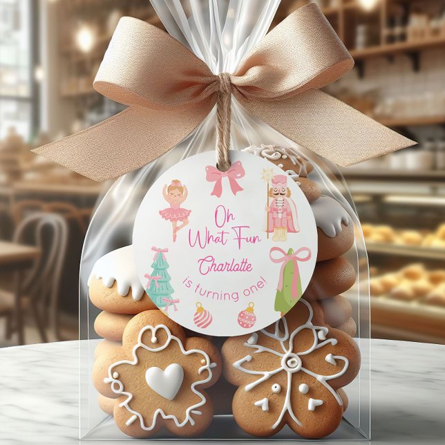 Adesivo Oh What Fun Pink Nutcracker Birthday (Criador carregado)