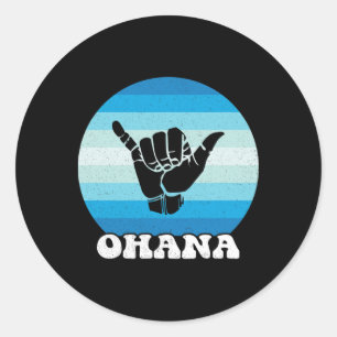 Adesivo Ohana Havaí Hi Aloha Ilha Havaiana Shaka Retro