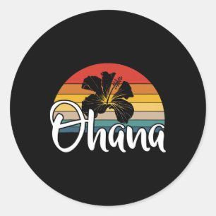 Adesivo Ohana Hawaii Hibiscus Flower 70s - Holi da Família