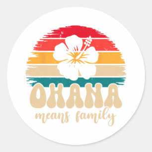 Adesivo Ohana significa Férias de Verão da Família Havaí