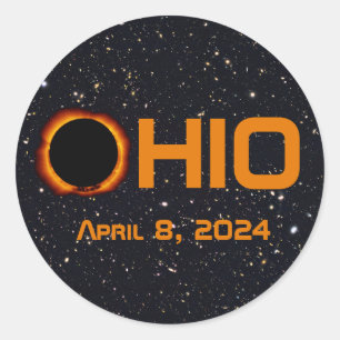 Adesivo Ohio 2024 Eclipse Solar Total