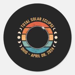 Adesivo Ohio 2024 Totalidade do Eclipse Solar Totality Pat