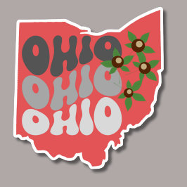 Adesivo Ohio Buckeye State à prova de água