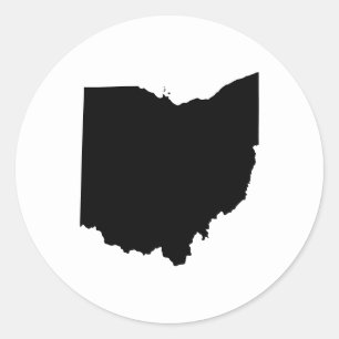 Adesivo Ohio em preto e branco