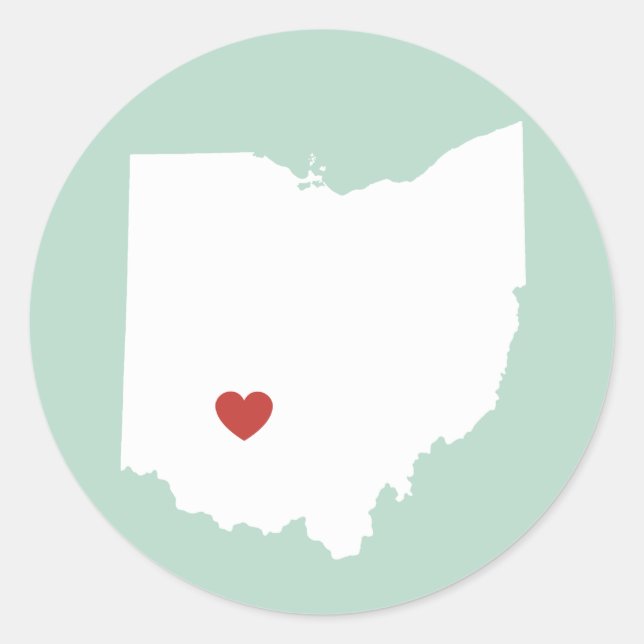 Adesivo Ohio Love - Customizable Sticker (Frente)