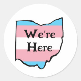 Adesivo Ohio Trans Pride Estamos Aqui